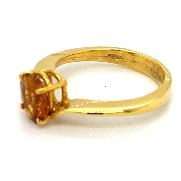 Orange Tourmaline 1.38ct Solid 18K Gold Ring - Picture 7 of 8
